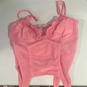 pink corset top